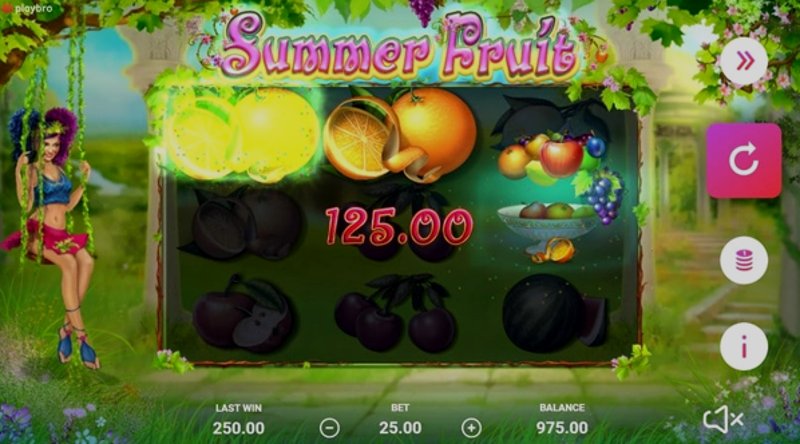 Играть Summer Fruits от Playbro в казино 1Win
