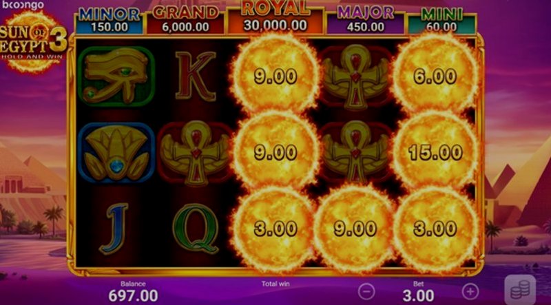 Играть Sun of Egypt от Booongo в казино 1Win