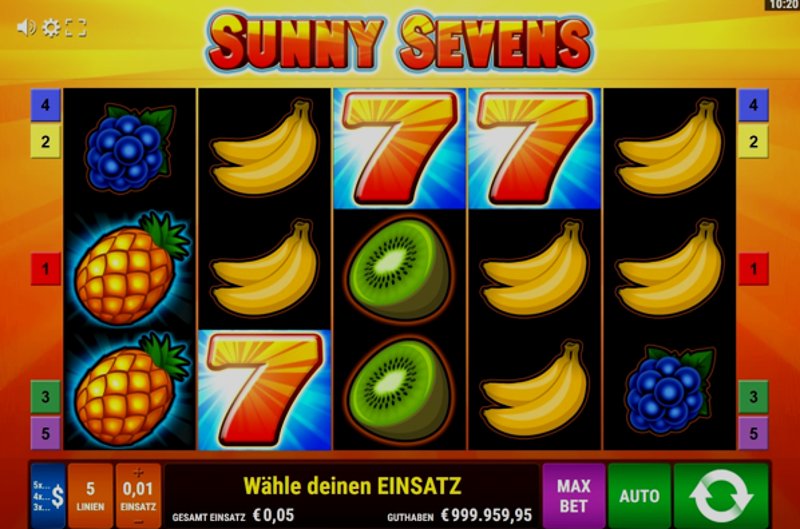 Играть Sunny Sevens от Gamomat в казино 1Win