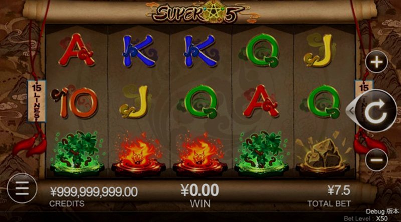Играть Super 5 от Cq9 в казино 1Win