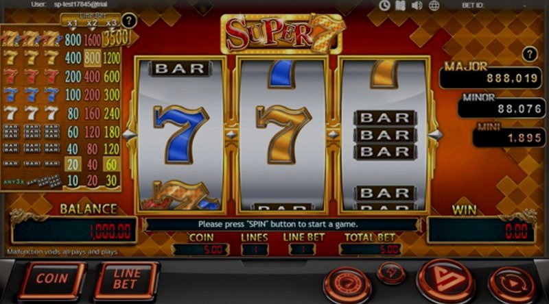 Играть Super 7 от Simpleplay в казино 1Win