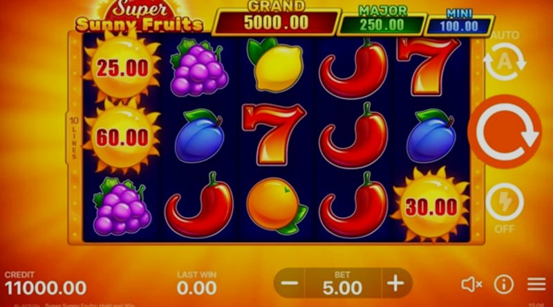 Играть Sunny Fruits от 5 Men Gaming в казино 1Win