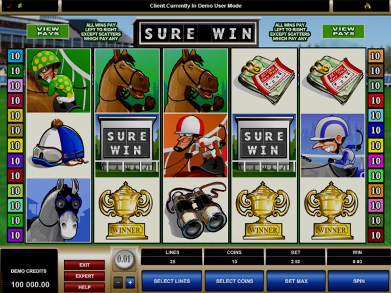 Играть Sure Win от Microgaming в казино 1Win