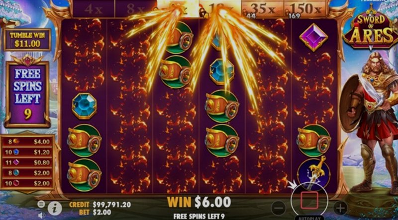 Играть Sword of Ares от Pragmatic в казино 1Win