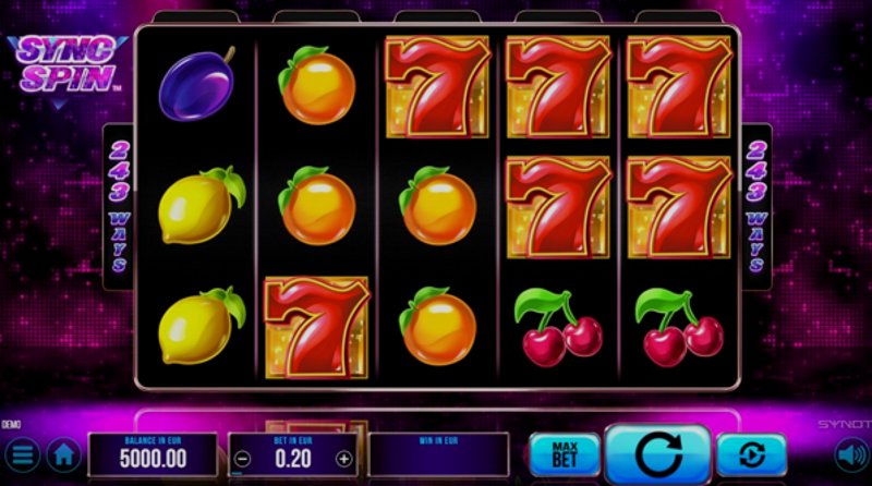 Играть Sync Spin от Synot в казино 1Win