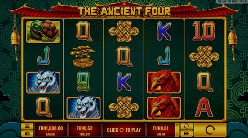 Играть The Ancient Four от Platipus в казино 1Win
