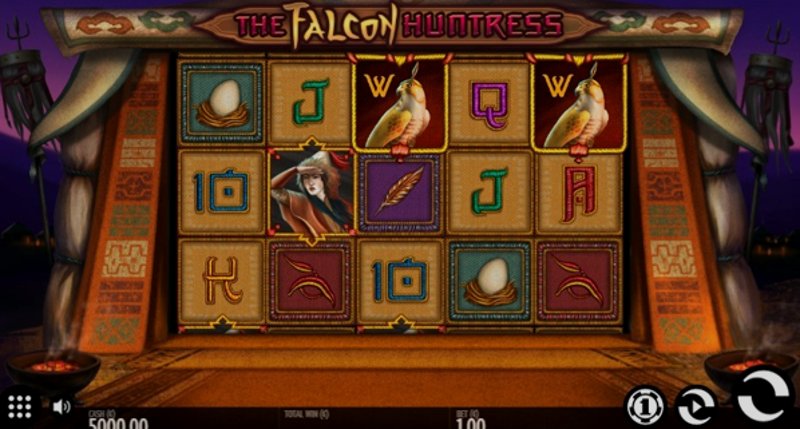 Играть The Falcon Huntress от Thunderkick в казино 1Win