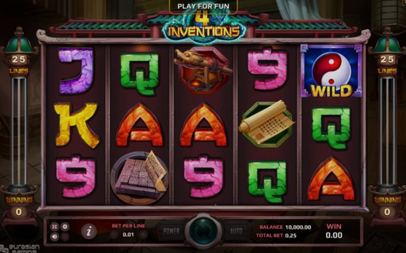 Играть The Four Inventions от Eurasian Gaming в казино 1Win