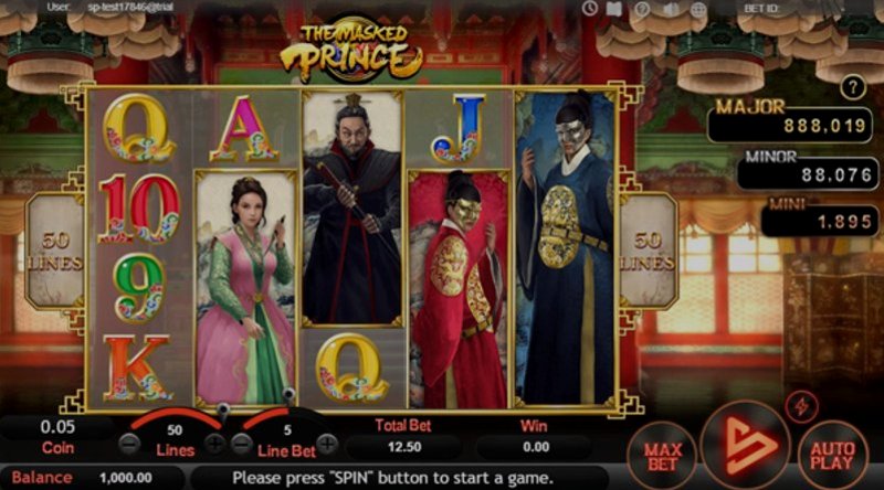 Играть The Masked Prince от Simpleplay в казино 1Win