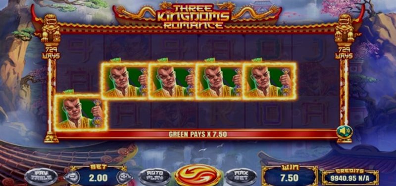 Играть Three Kingdoms Romance от Groove в казино 1Win