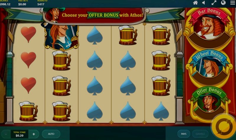 Играть Three Musketeers от Red Tiger в казино 1Win