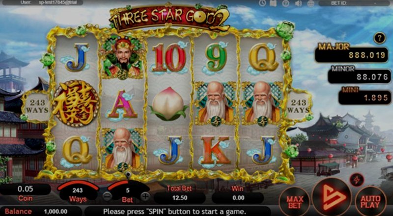 Играть Three Star God от Simpleplay в казино 1Win