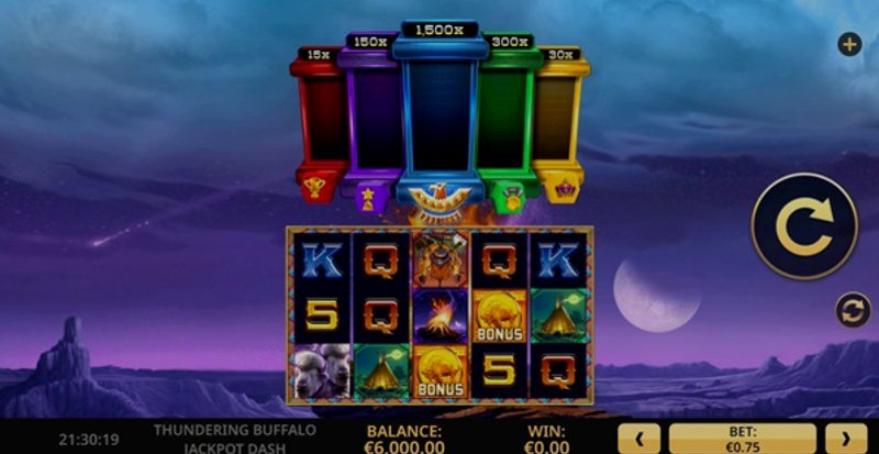Играть Thundering Buffalo Jackpot Dash от High5 в казино 1Win