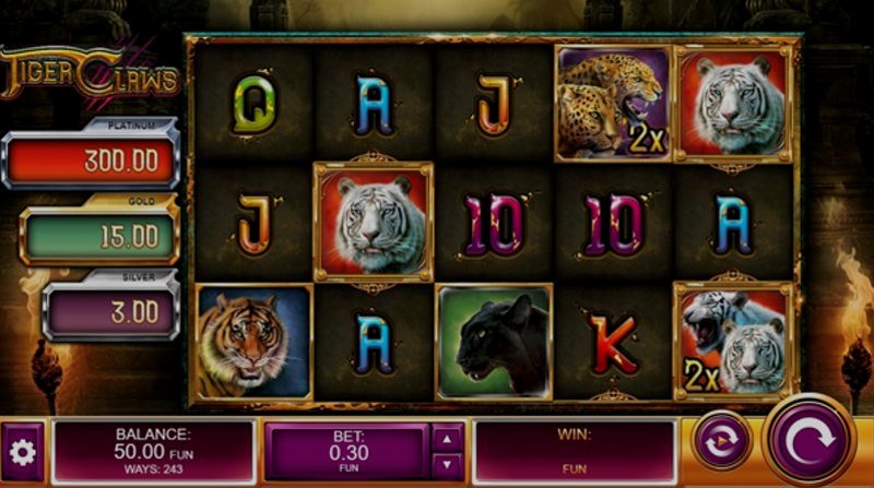 Играть Tiger Claws от Kalamba в казино 1Win