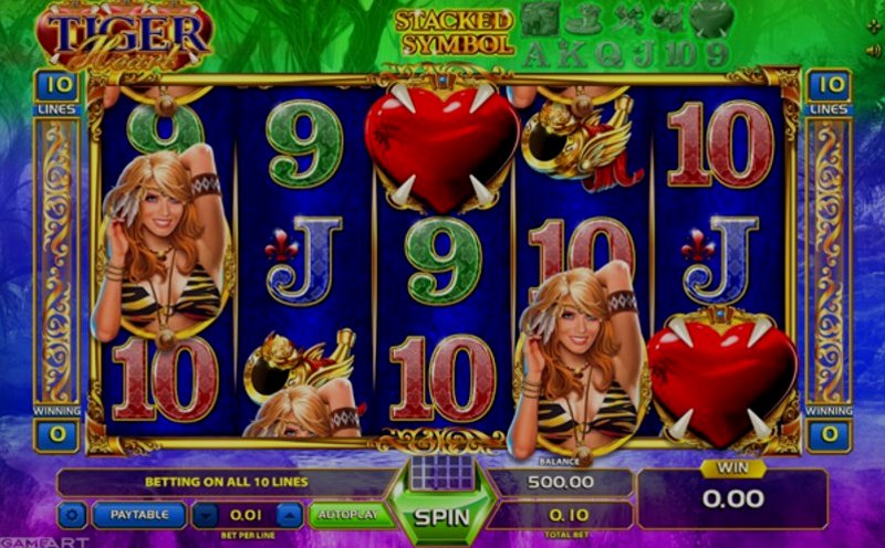 Играть Tiger Heart от Gameart в казино 1Win