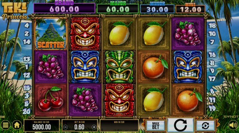 Играть Tiki Princess от Synot в казино 1Win