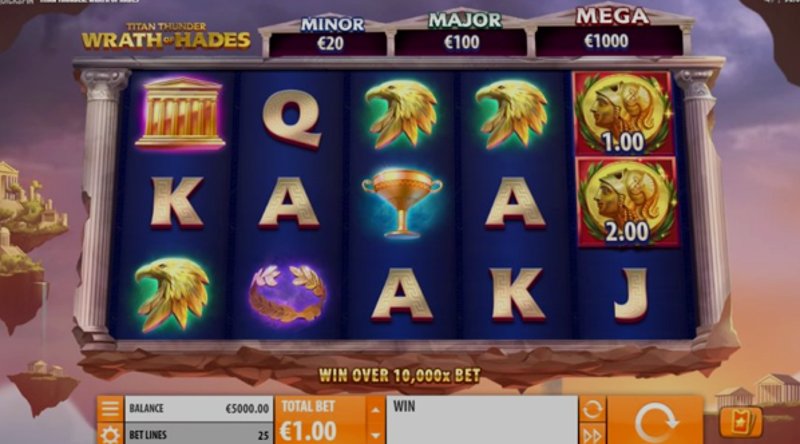 Играть Wrath of Hades от Quickspin в казино 1Win