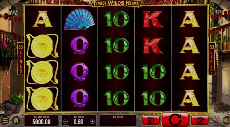 Играть Toro Wilds Reel от Synot в казино 1Win