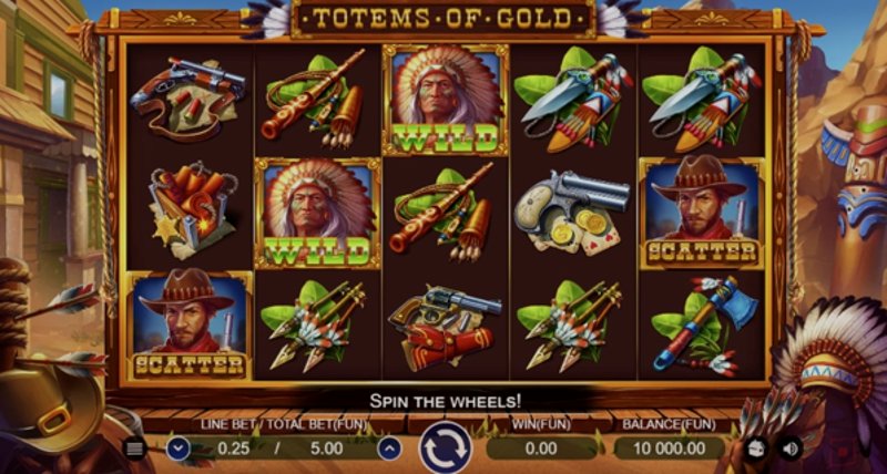 Играть Totems Of Gold от Zillion в казино 1Win