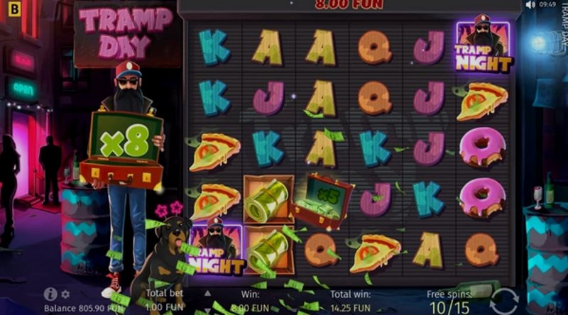 Играть Tramp Day от Bgaming в казино 1Win