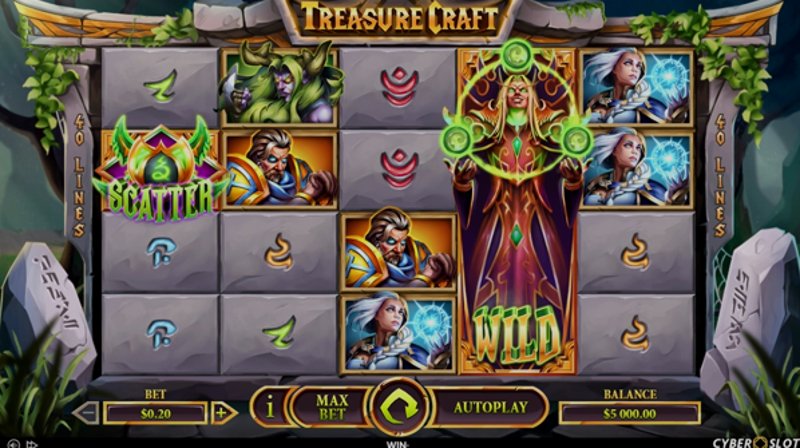 Играть Treasure Craft от Cyberslots в казино 1Win