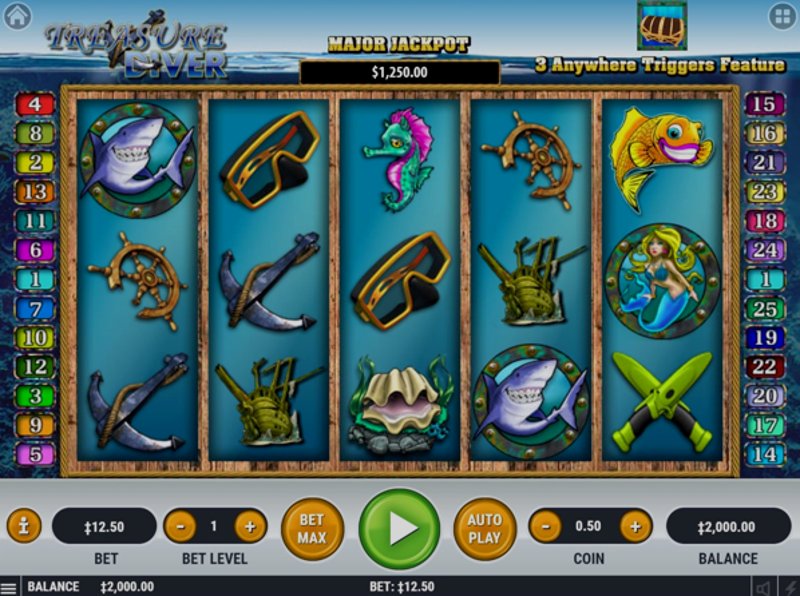 Играть Treasure Diver от Habanero в казино 1Win