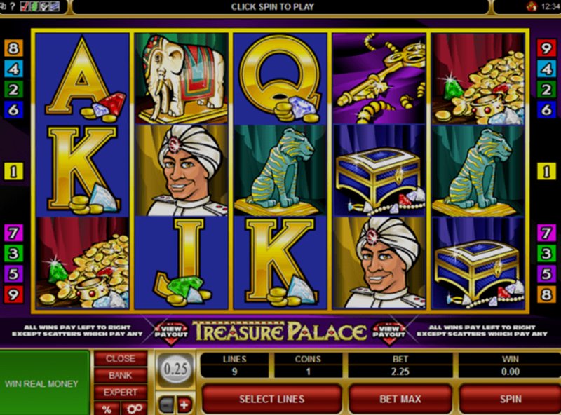 Играть Treasure Palace от Microgaming в казино 1Win