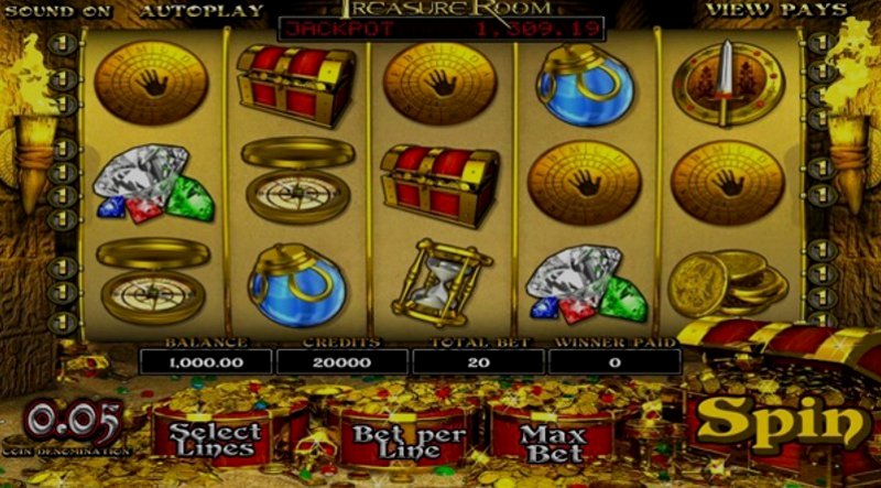 Играть Treasure Room от Betsoft в казино 1Win