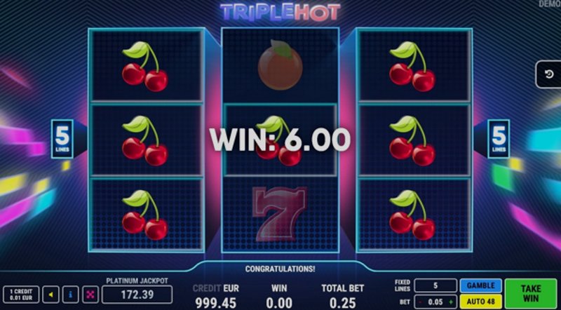 Играть Triple Hot от Fazi в казино 1Win