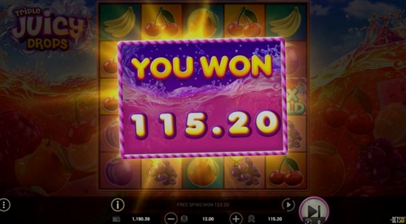 Играть Triple Juicy Drops от Betsoft в казино 1Win