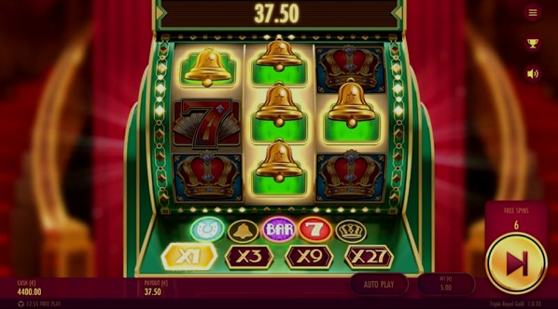 Играть Triple Royal Gold от Thunderkick в казино 1Win
