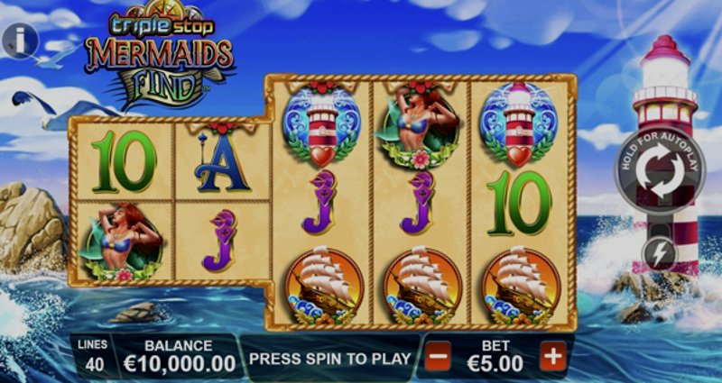 Играть Triple Stop: Mermaids Find от Playtech в казино 1Win