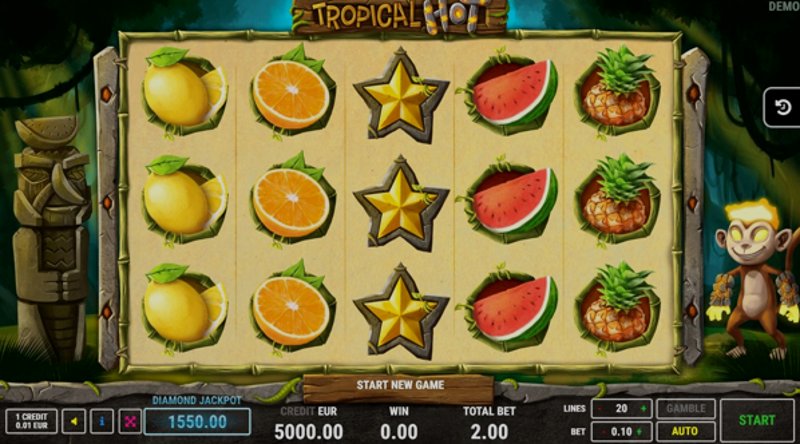 Играть Tropical Hot от Fazi в казино 1Win