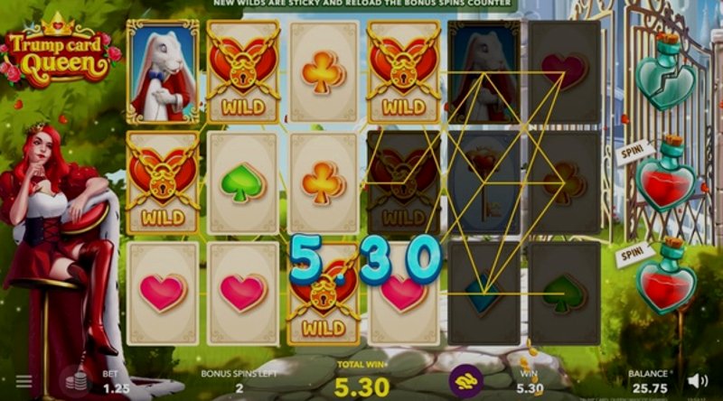 Играть Trump Card Queen от Mascot Gaming в казино 1Win