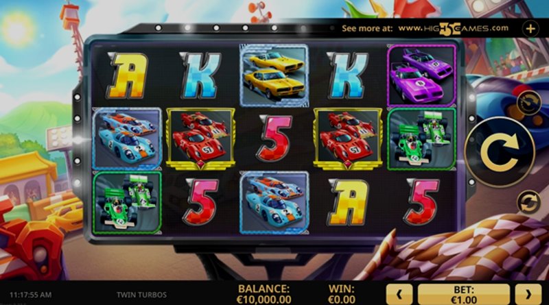 Играть Twin Turbos от High5 в казино 1Win