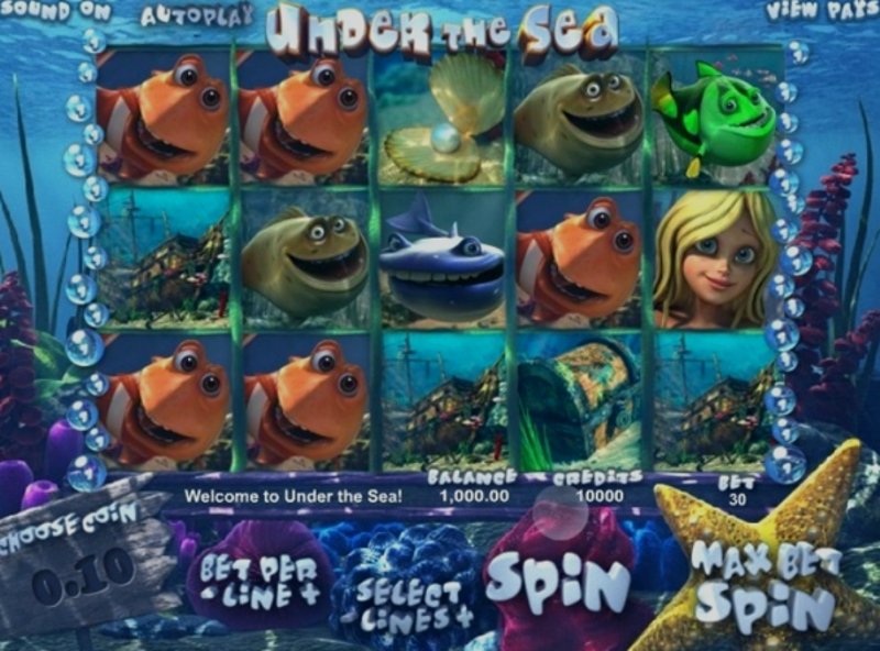 Играть Under The Sea в казино 1Вин