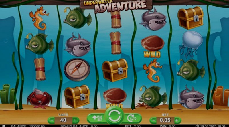 Играть Underwater Adventure от 7mojos Slots в казино 1Win