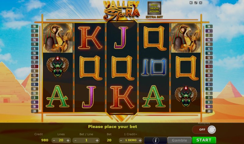 Играть Valley of Ra от 5 Men Gaming в казино 1Win