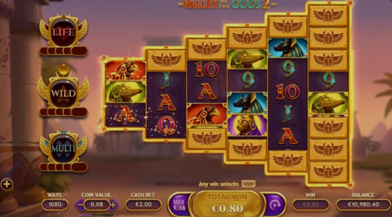 Играть Valley of the Gods 2 от Yggdrasil в казино 1Win