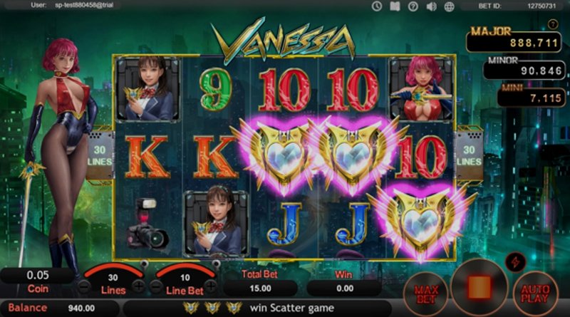 Играть Vanessa от Simpleplay в казино 1Win
