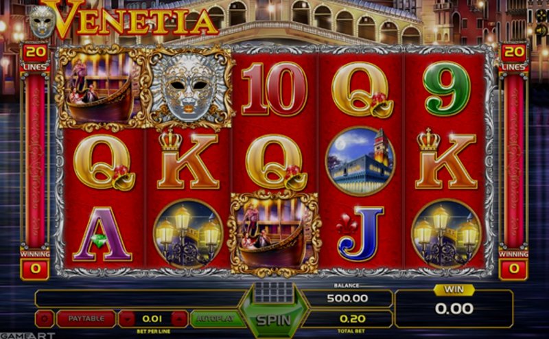 Играть Venetia от Gameart в казино 1Win