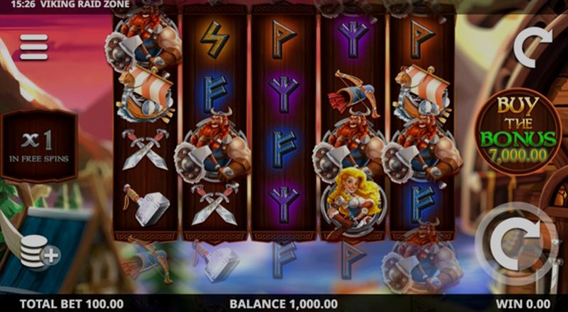 Играть Viking Raid Zone от Leander в казино 1Win