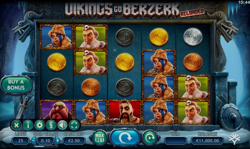 Играть Vikings Go Berzerk Reloaded от Yggdrasil в казино 1Win