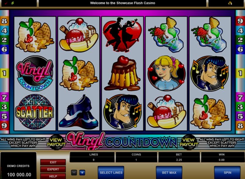 Играть Vinyl Countdown от Microgaming в казино 1Win
