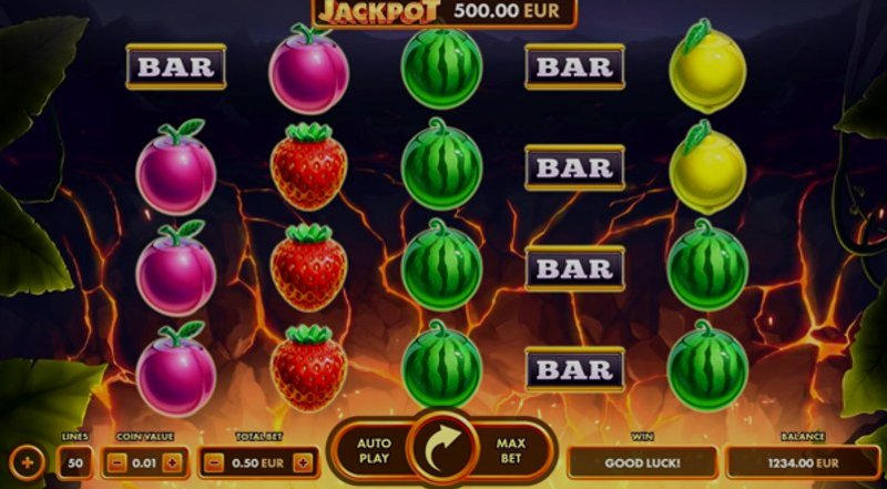Играть Volcano Fruits от Netgame в казино 1Win