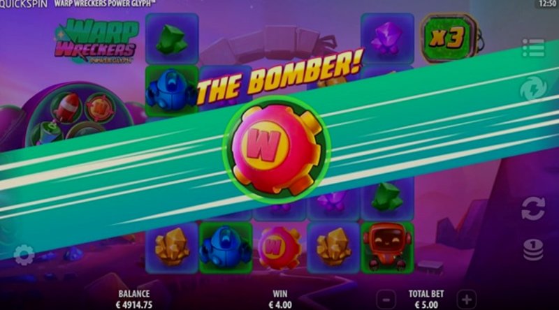 Играть Warp Wreckers Power Glyph от Quickspin в казино 1Win