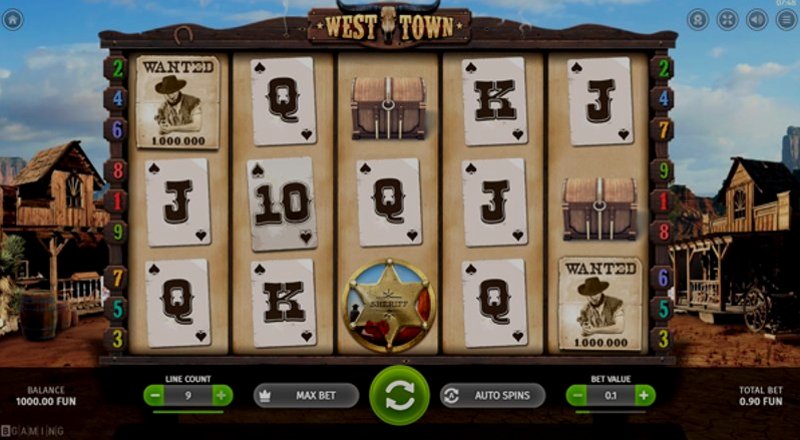 Играть West Town от Bgaming в казино 1Win