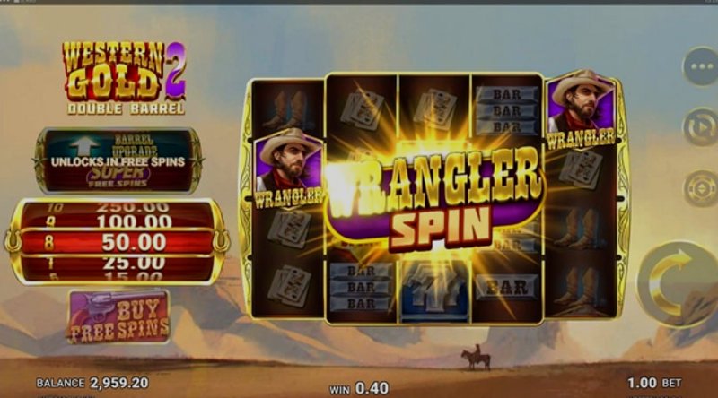 Играть Western Gold 2 от Microgaming в казино 1Win