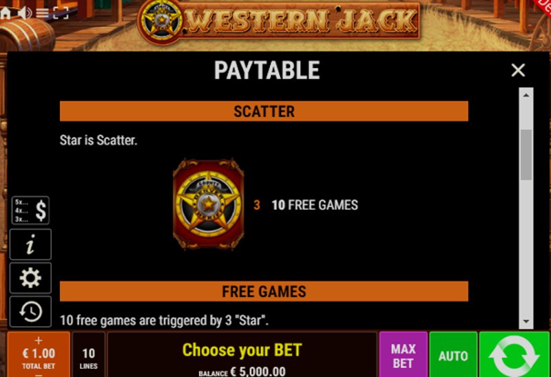 Играть Western Jack от Gamomat в казино 1Win
