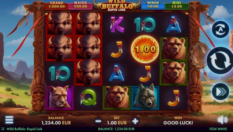 Играть Wild Buffalo: Rapid Link от Netgame в казино 1Win